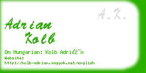 adrian kolb business card